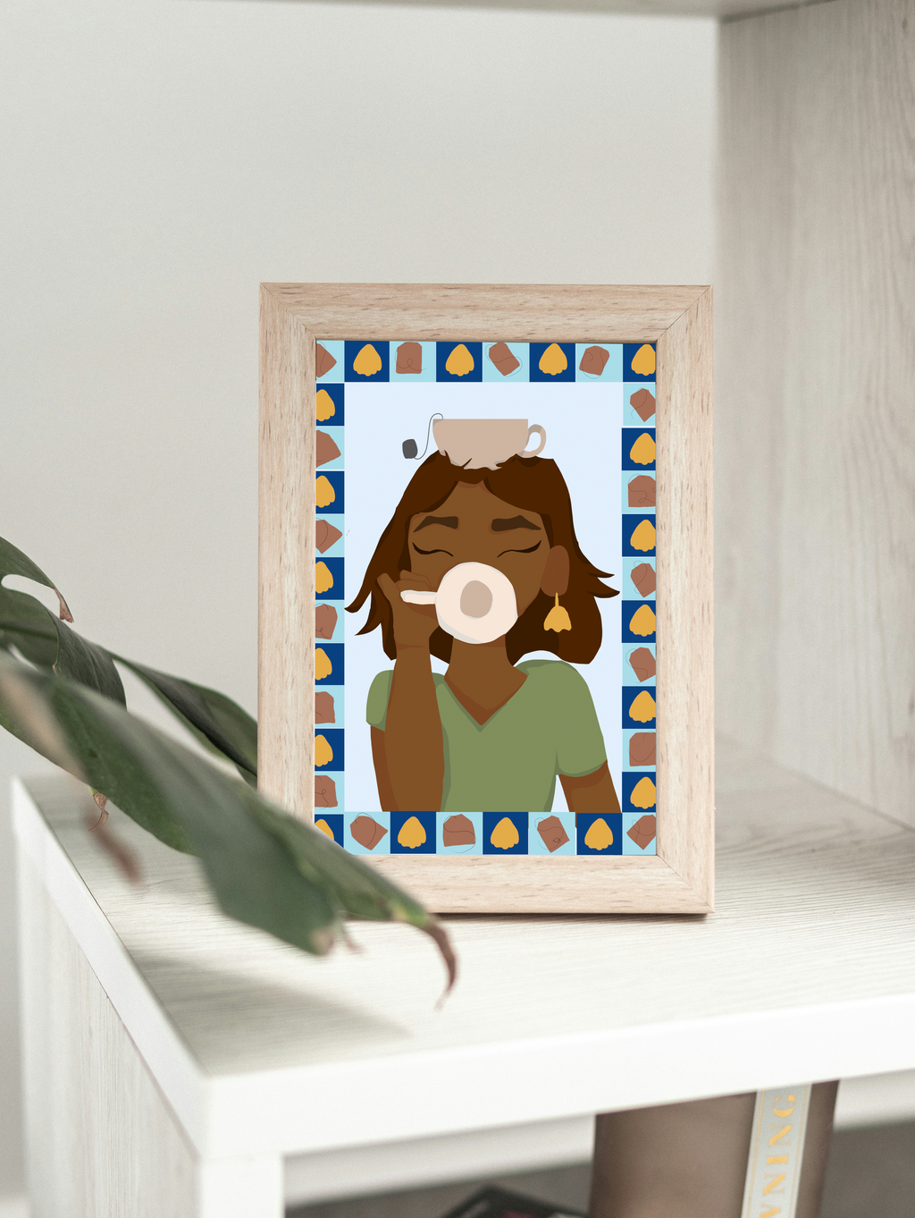 Sipping the Chai Art print