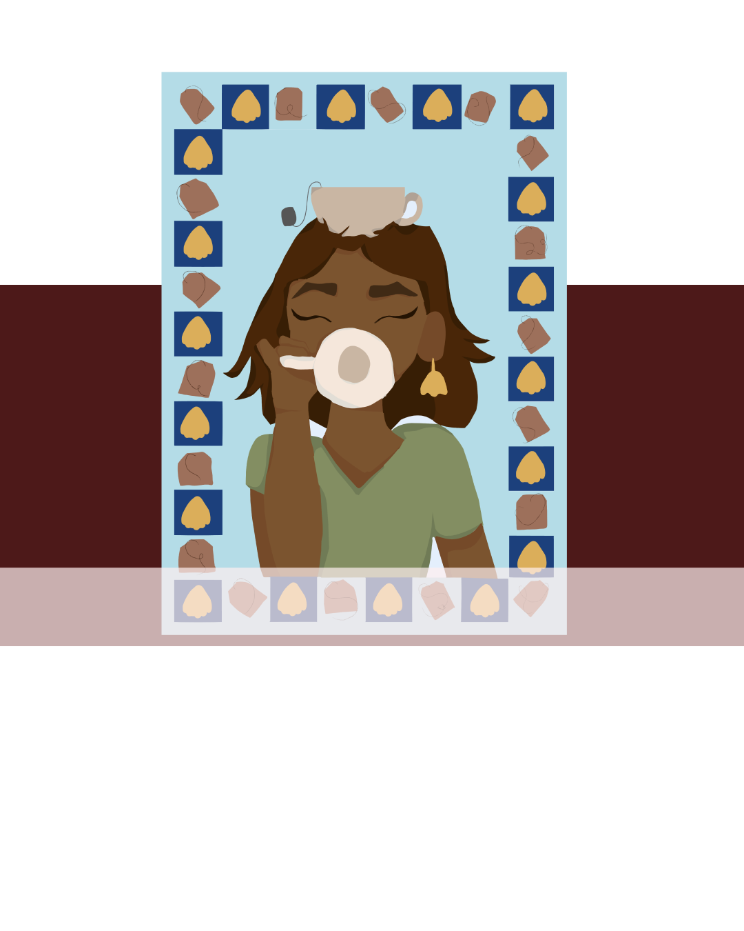 Sipping Chai vinyl Glossy sticker