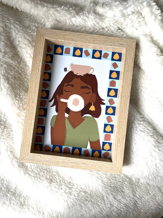 Sipping the Chai Art print